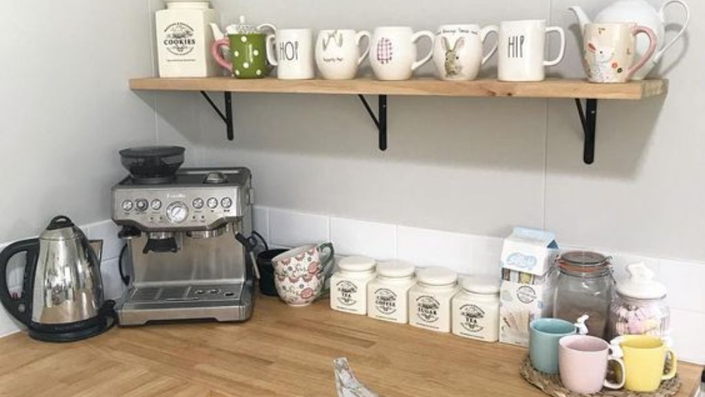 Estación de café en casa