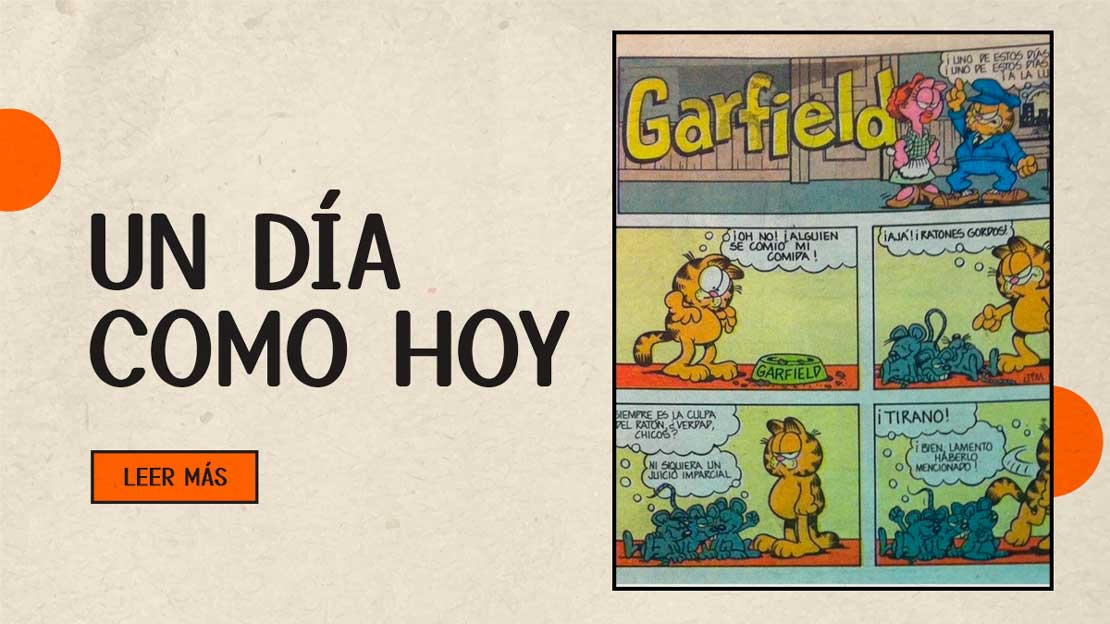 Nace la tira cómica Garfield