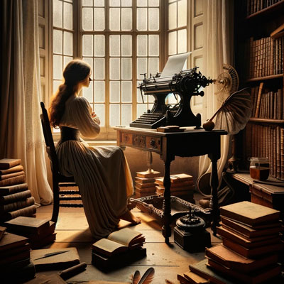 Virginia Woolf en estudio