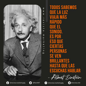 Frase Albert Einstein gente Brillante