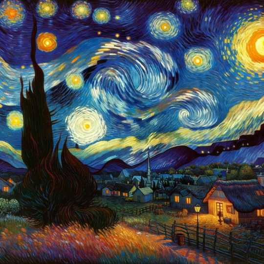 Noche estrellada de Vincent Van Gogh