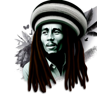 11 de mayo 1981 Muere Bob Marley blanco y negro