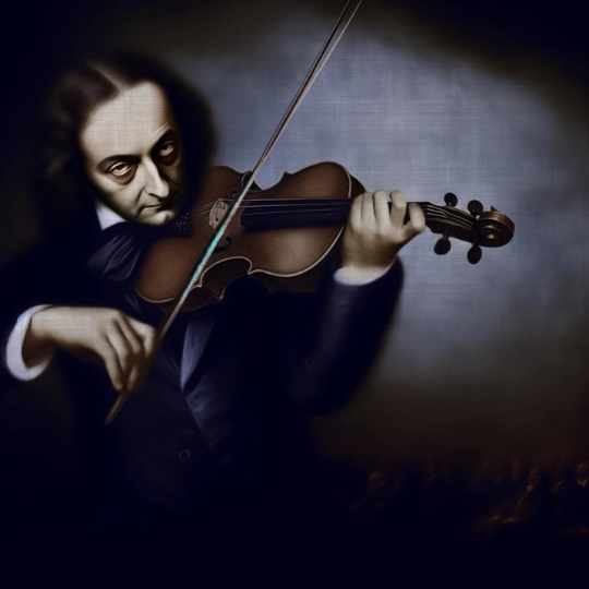 Niccolo Paganini Tocando el Violin