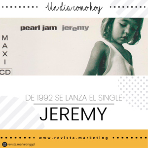 27 de septiembre 1992 se lanza el single Jeremy un dia como hoy