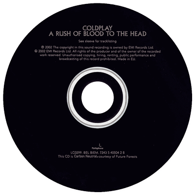 Disco Álbum A Rush of Blood to the Head
